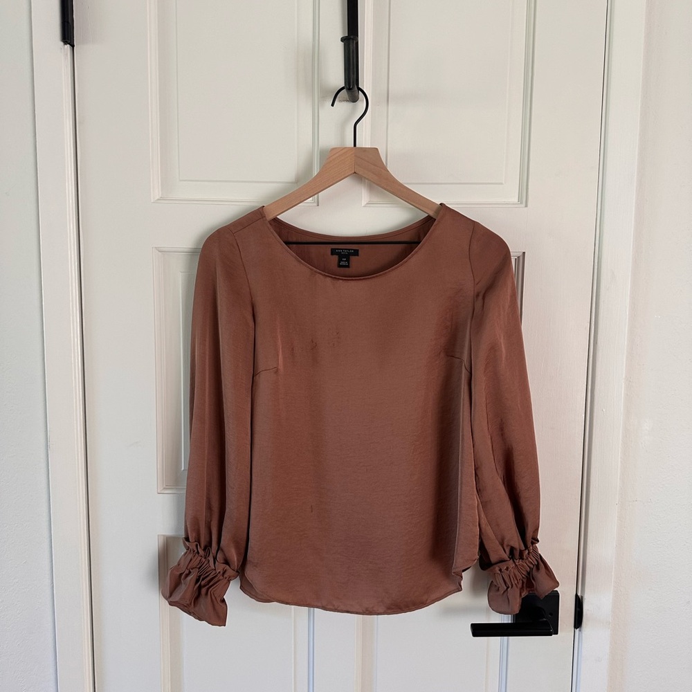 Ann Taylor Satin-Look Blouse